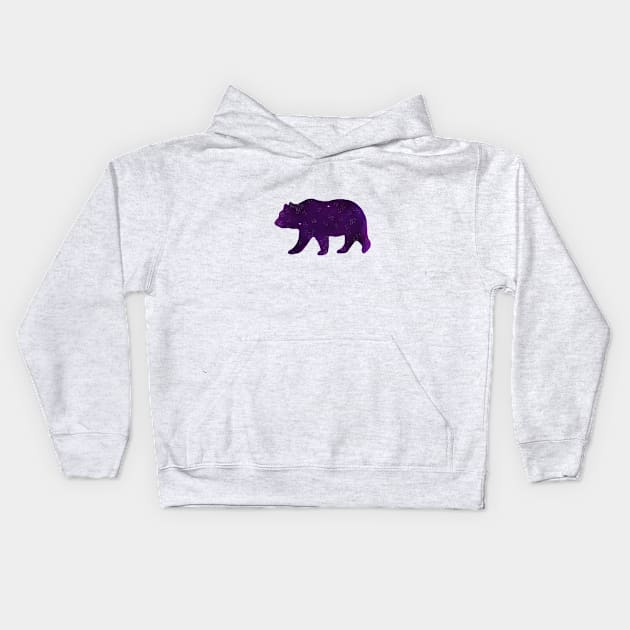 Galaxy Bear Kids Hoodie by maddie55meadows